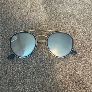 Ray-ban round blue mirror sunglasses